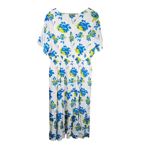 J. Gee Size 3X Maxi Dress Floral Beach Swim Summer Wedding Coastal - Picture 3 of 8